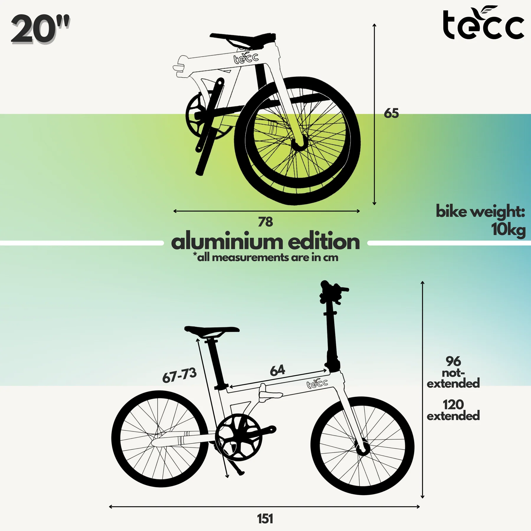 Tecc Aluminium Folding Bike 20" - Image 6